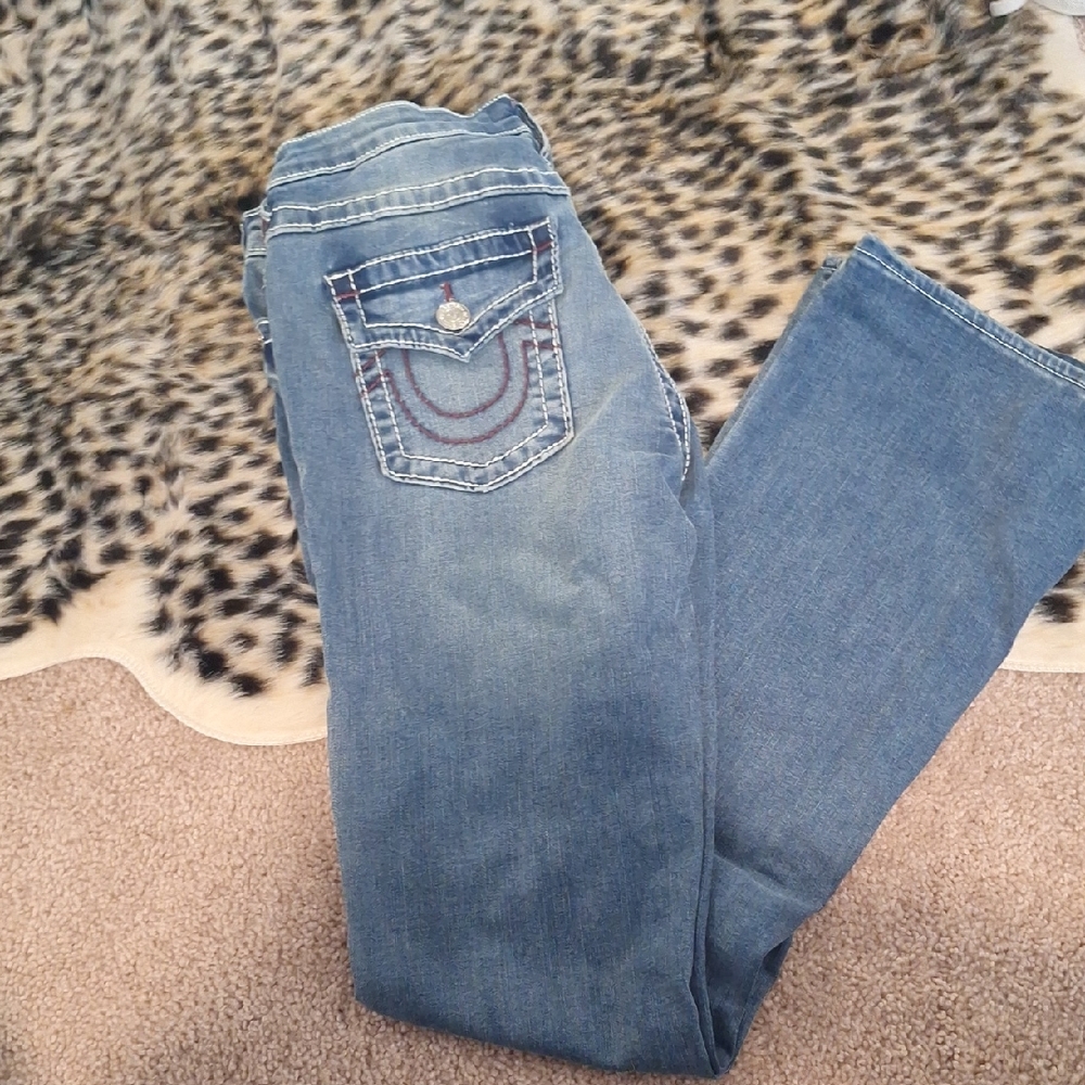 True Religion Light Blue Straight Leg Jeans